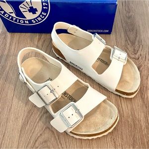 Like new Birkenstock Milano women’s sandals in White 37